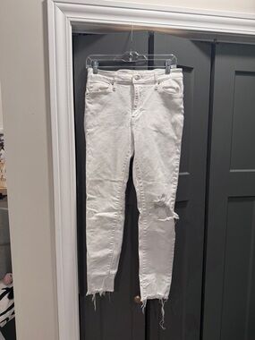 White Distressed High-Rise Women’s Jeans